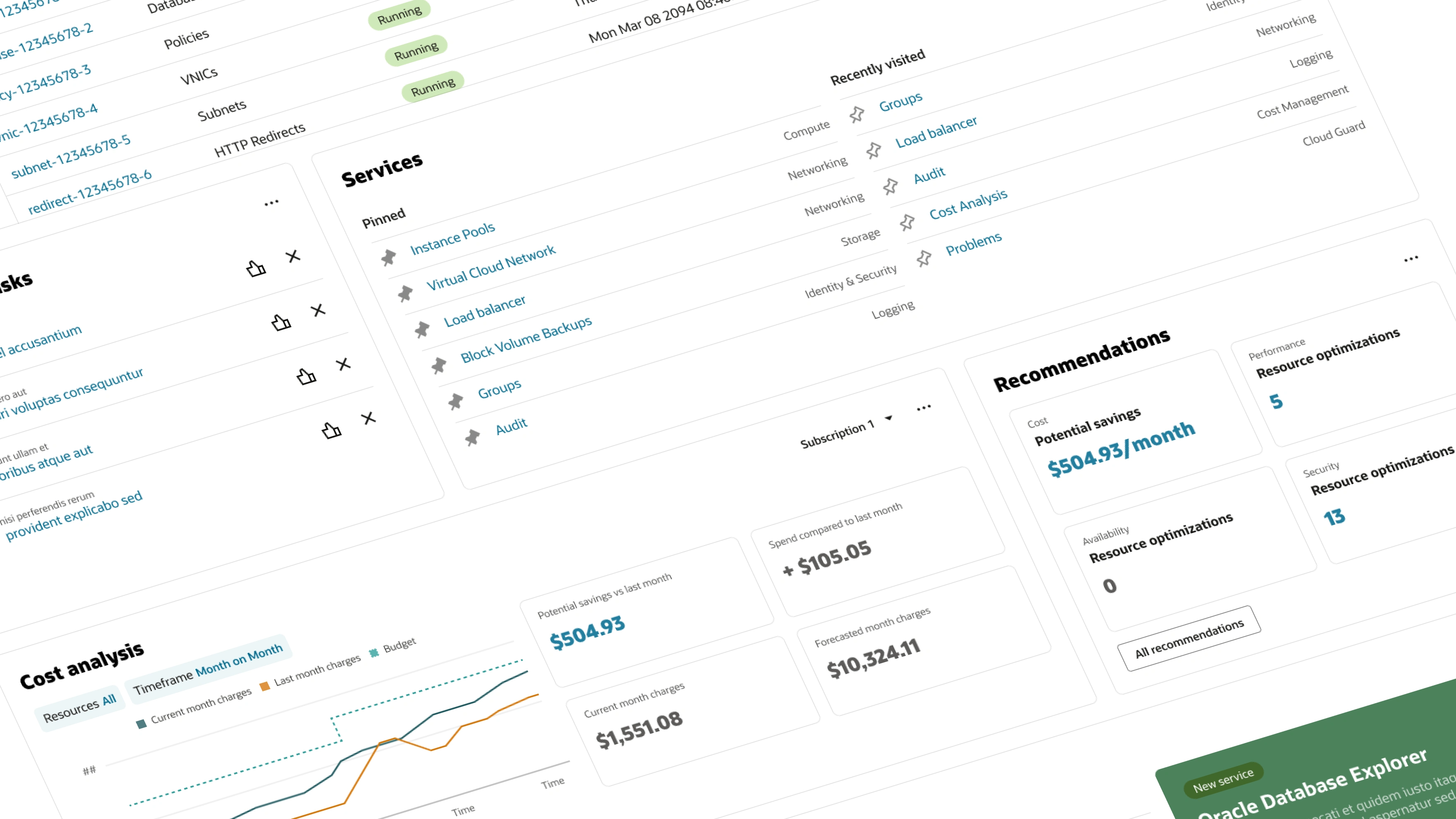 Oracle Cloud Console Redesign